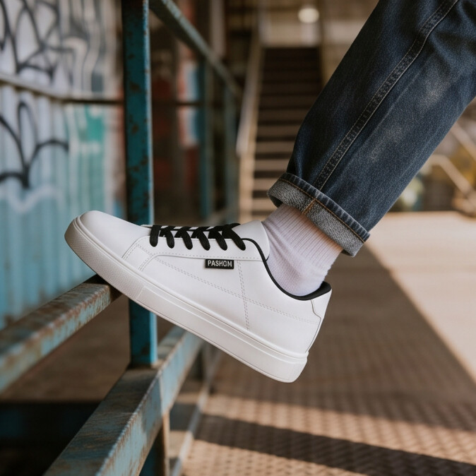 Beckett — Court Sneaker with Contrast Stitching Detail