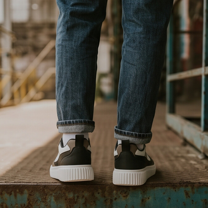 HeightEase — Platform Sneaker with Ribbed Sole