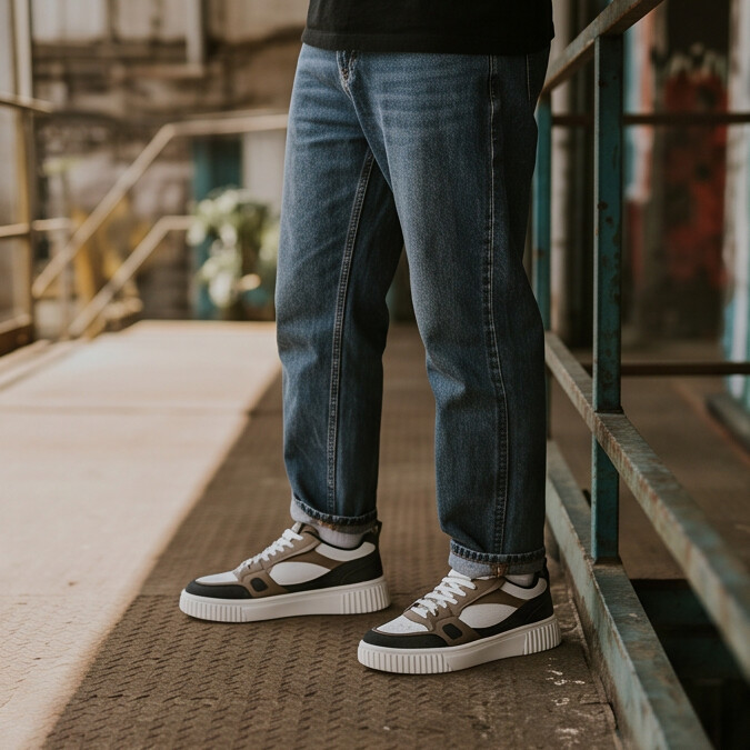 HeightEase — Platform Sneaker with Ribbed Sole