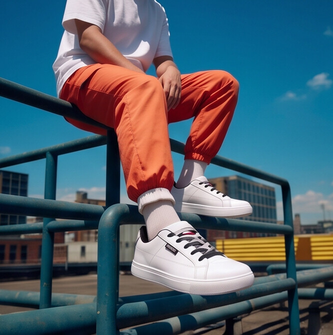 Beckett — Court Sneaker with Contrast Stitching Detail