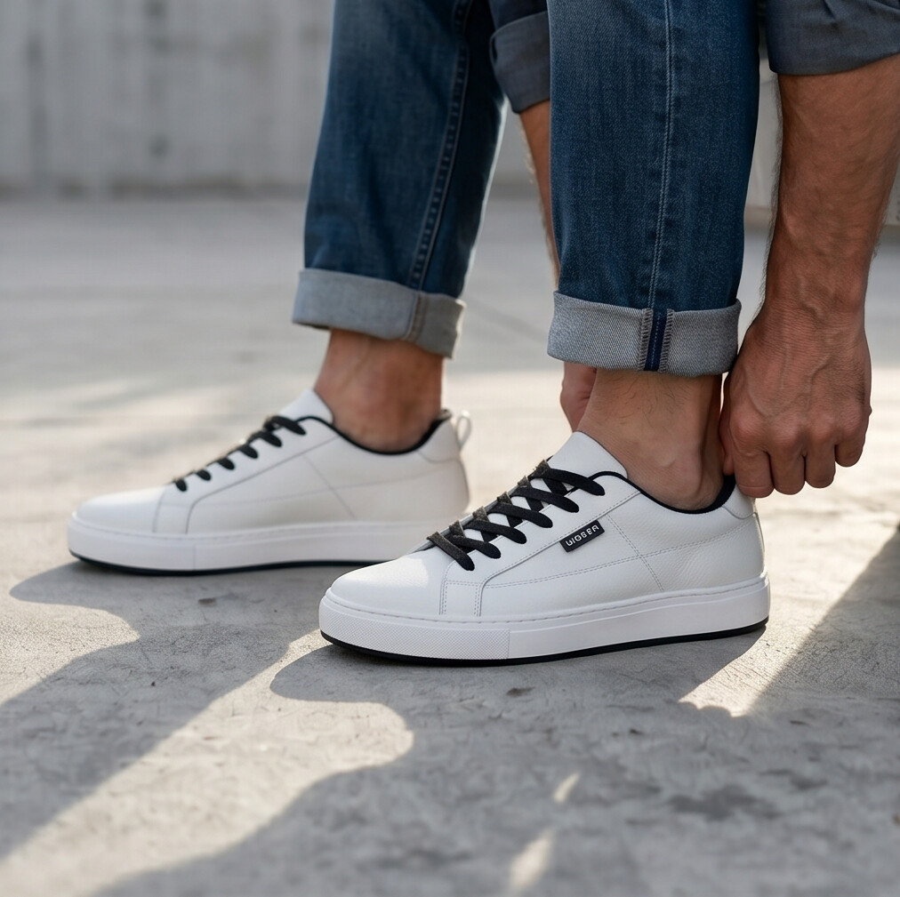 Beckett — Court Sneaker with Contrast Stitching Detail
