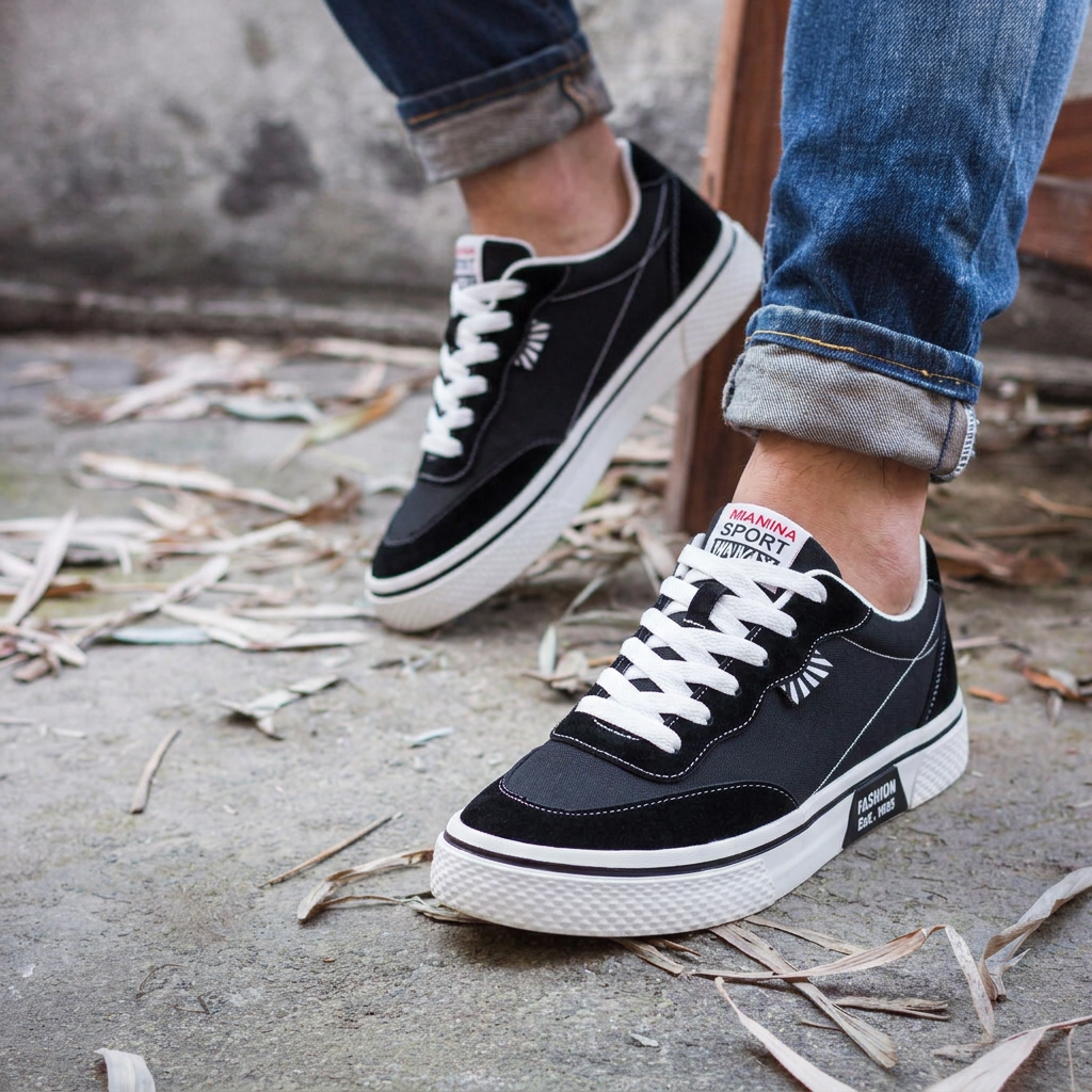 Gripwell — Canvas Sneaker with Waffle Rubber Sole