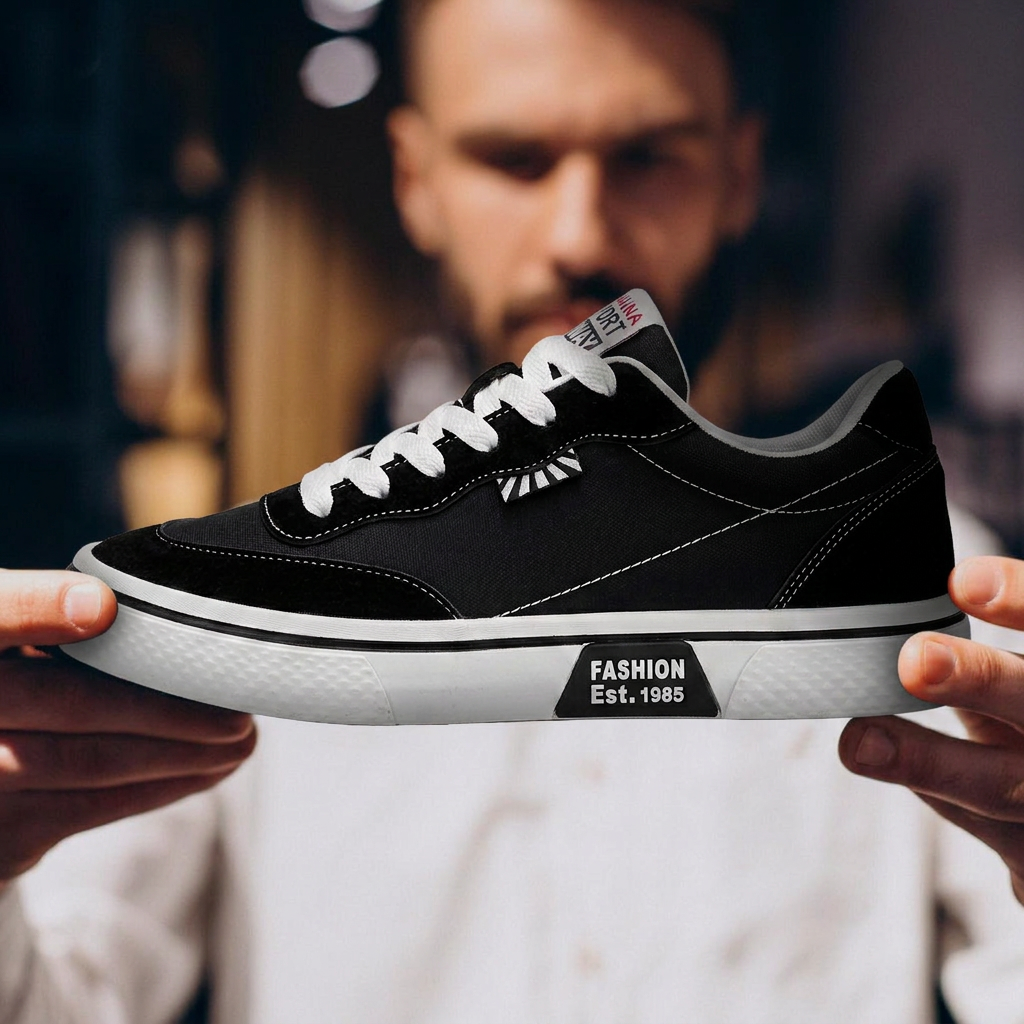 Gripwell — Canvas Sneaker with Waffle Rubber Sole